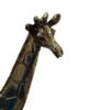 Figurine décorative de girafe dorée - Sculpture d'animal safari grand