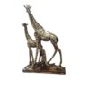Figurine décorative de girafe dorée - Sculpture d'animal safari grand