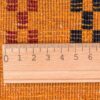 Tapis Gabbeh en laine persane véritablement tissé à la main en Fars bordé orange