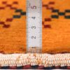 Tapis Gabbeh en laine persane véritablement tissé à la main en Fars bordé orange