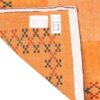 Tapis Gabbeh en laine persane véritablement tissé à la main en Fars bordé orange