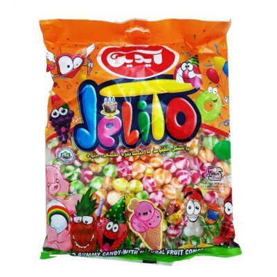 Bonbons gélifiés halal – Bonbons rayés au goût de fruits – Aidin (1000g)