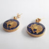 Boucles d'oreilles pendantes plaquées or, éléphant artisanal