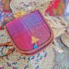 Sac bandoulière persan fait main en Jajim rose