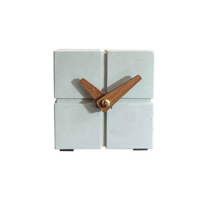 Horloge de bureau en béton fait main – Minimaliste cube