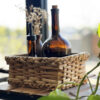 Panier de rangement tissé à la main pour étagère