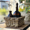 Panier de rangement tissé à la main pour étagère