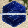 Panier de rangement tissé à la main avec couvercle, design hexagonal
