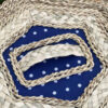 Panier de rangement tissé à la main avec couvercle, design hexagonal