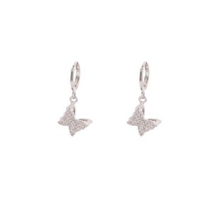 Boucles d’oreilles pendantes avec design de papillon pour femmes
