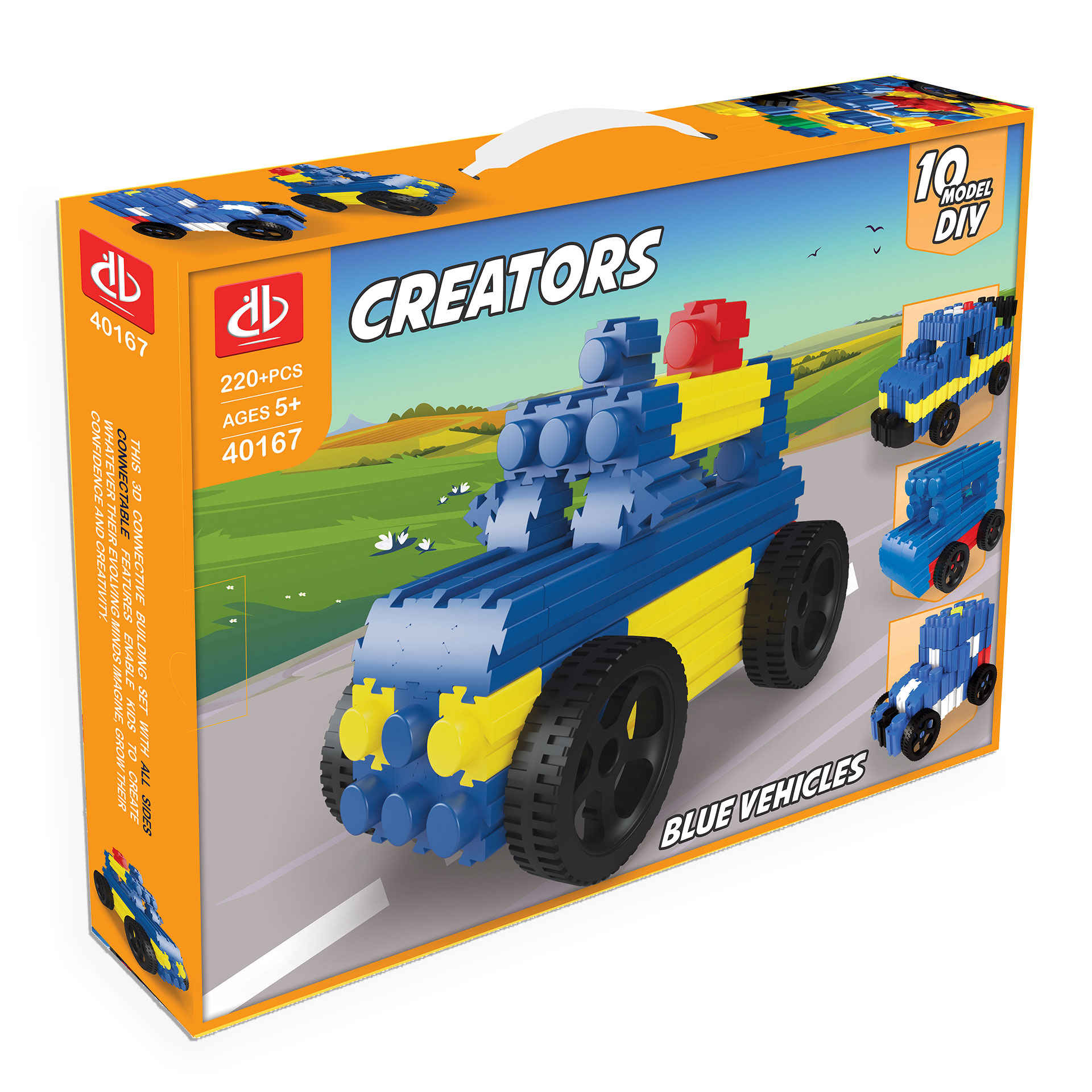 Creators : Blocs de construction Voiture de montagne – Ensemble DIY avec 10 modèles, 220 pièces pour enfants à partir de 5 ans