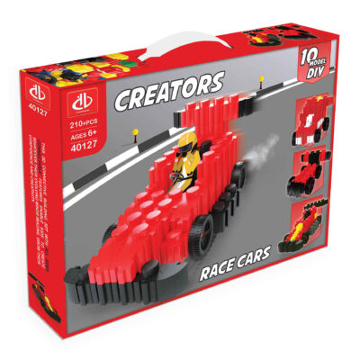 Creators : Blocs de construction Voitures de course – 10 modèles, 210 pièces pour enfants à partir de 6 ans