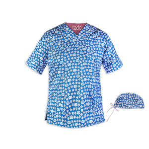 Blouse dentaire bleue pour homme et ensemble de bonnet – Professionnelle et pratique
