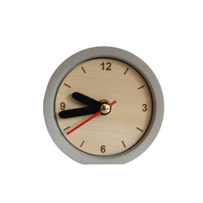 Horloge de bureau en béton fait main – Minimaliste carrée
