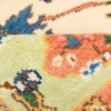 Tapis persan original avec laine noué à la main à Kashmar bordure florale