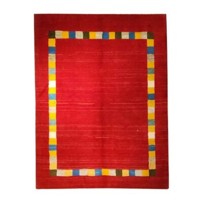 Tapis Gabbeh persan original tissé à la main avec bordure