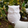 Figurine décorative de hibou blanc pour cadeau - Sculpture en céramique d'oiseau
