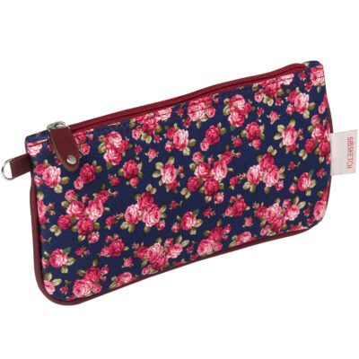 Trousse à crayons design floral pour l’école et le bureau avec bracelet
