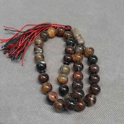Chapelet islamique en agate “Tara” avec 33 perles