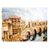 Hand-Knotted Persian Pictorial Rug from Tabriz Depicting Venice