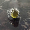 Bague en Citrine Jaune Persane en Argent pour Homme Élégance