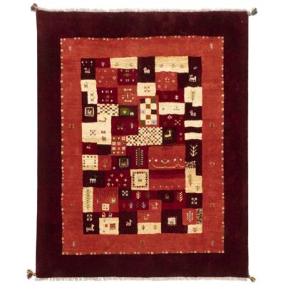Tapis en laine Gabbeh persan authentique tissé à la main en Fars