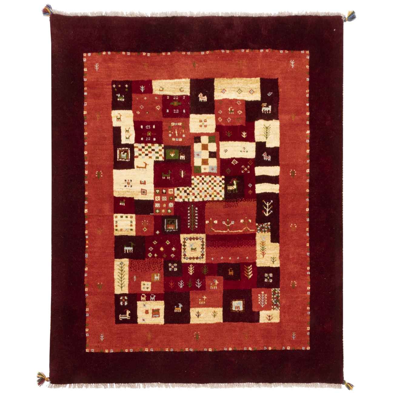 Tapis en laine Gabbeh persan authentique tissé à la main en Fars