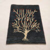 Tapis en laine Gabbeh persan tissé à la main en Fars arbre charbon