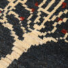 Tapis en laine Gabbeh persan tissé à la main en Fars arbre charbon