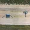 Tapis en laine Gabbeh persan tissé à la main motifs animaux et arbres