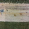 Tapis en laine Gabbeh persan tissé à la main motifs animaux et arbres