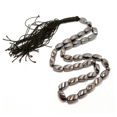 Chapelet islamique en hématite – 33 perles (Modèle I)