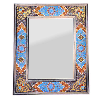 Cadre de miroir en bois persan – Design Mahor Khatamkari