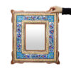 Cadre de miroir en bois persan – Motifs paon & fleurs Khatamkari