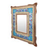 Cadre de miroir en bois persan – Motifs paon & fleurs Khatamkari