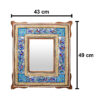 Cadre de miroir en bois persan – Motifs paon & fleurs Khatamkari