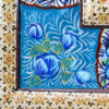 Cadre de miroir en bois persan – Motifs paon & fleurs Khatamkari