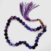 Chapelet islamique en agate de Madagascar avec 33 perles