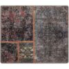 Tapis Persan Vintage Patchwork Noué à la Main Géométrique