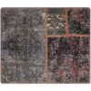 Tapis Persan Vintage Patchwork Noué à la Main Géométrique