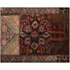 Tapis Persan Vintage Patchwork Noué à la Main Marron