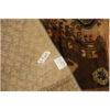 Tapis Persan Vintage Patchwork Noué à la Main Géométrique Marron