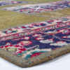 Tapis Persan Vintage Patchwork Noué à la Main Géométrique Vert