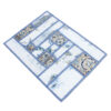 Tapis Persan Patchwork Noué à la Main Bleu Clair