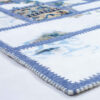 Tapis Persan Patchwork Noué à la Main Bleu Clair