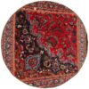 Tapis Persan Vintage Patchwork Noué à la Main Floral Rouge