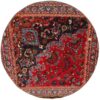 Tapis Persan Vintage Patchwork Noué à la Main Floral Rouge