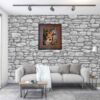 Hand-Knotted Persian Pictorial Rug Depicting Bird's Nest
