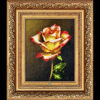 Hand-Knotted Persian Pictorial Rug from Tabriz Depicting Rose Flower