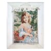 Hand-Knotted Persian Pictorial Rug from Tabriz Depicting Girl & Dog